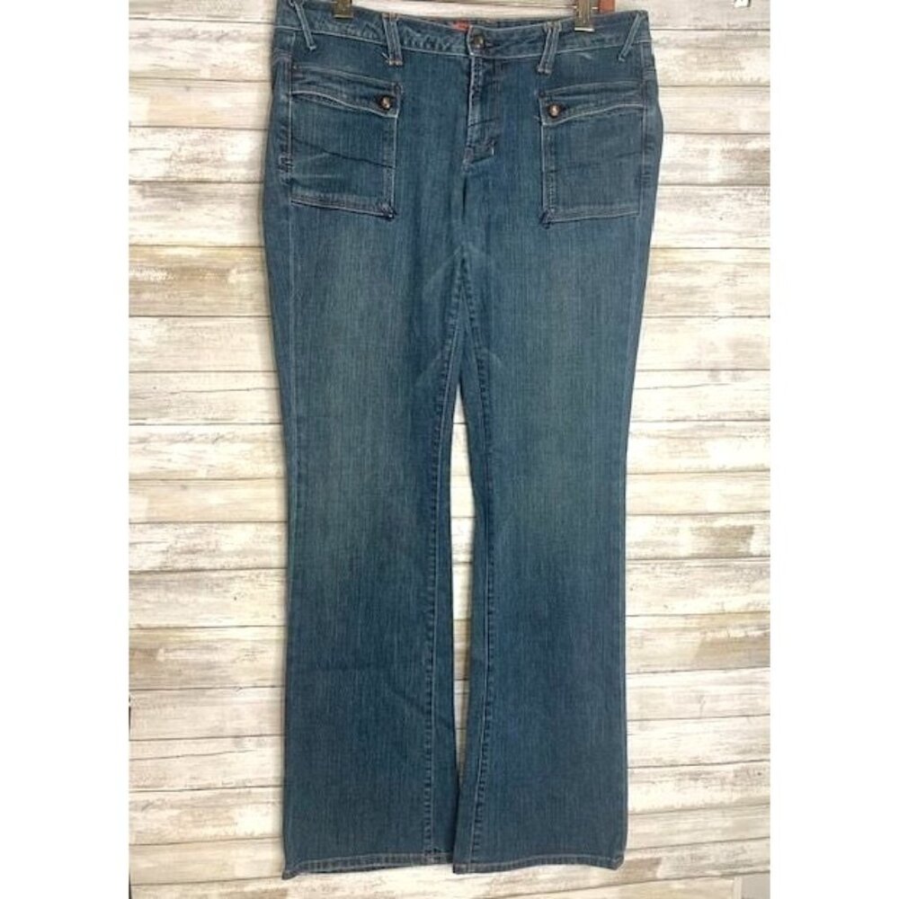 U by Yanuk Women’s 30‎ Bootcut Jeans Blue Low-Rise Cotton Cut Made USA